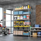 IZEUK 6-Tier Heavy Duty Metal Wire Shelving Unit, Adjustable Storage Rack Organizer for Garage, Kitchen, Office, Pantry, Warehouse (Chrome, 17.7" D x 47.2" W x 82.7" H) - Image 2