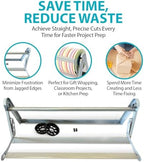24" Wide Paper Roll Dispenser with Serrated Cutter, Wall Mount Paper Holder - Image 2
