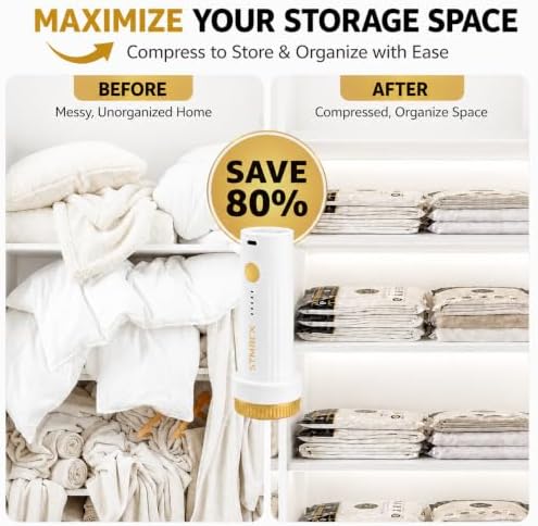 20 Pack Vacuum Storage Bags with Electric Pump for Clothing, Home & Travel - Image 2