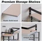 RICHER HOUSE Floating Shelves Bathroom, Wall Mounted Shelf Over Toilet - Image 3