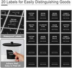 3+1 Pack Laundry Pods Containers & Dryer Sheet Holder & Laundry Detergent Dispenser, Laundry Room Organization and Storage Jars with Lids, Labels and Scoops for Scent Booster Powder Pods, Black Lid - Image 4