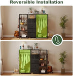 YOSHOOT 55" Dresser with Hanging Rack & Purse Organizer, Closet Dresser - Image 4