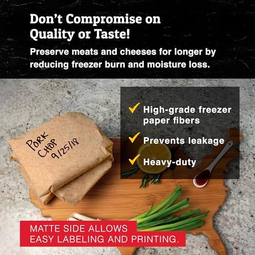 Meat Hugger Natural Freezer Paper Dispenser Roll - Poly Coated Moisture Resistant Freezer Paper for Meat Wrapping - Freezer Burn Resistant - 17.25 inch by 175 feet - Image 6