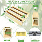 MSJGA Magnetic Plastic Wrap Dispenser with Cutter for Drawer&Refrigerator - Image 3