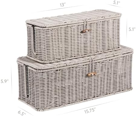 Cable Management Box, Cord Organizer with Lid & Cable Ties - Gray Set - Image 3
