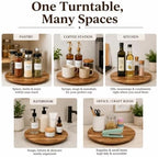 Acacia Wood Lazy Susan Turntable Organizer, 18 Inch - Image 4