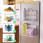 Ofiray-home Magnetic Fridge Shelf, Fruit Potato & Onion Storage Bins, Pantry Organizers, Large Container Basket for Refrigerator, Kitchen Counter, Cabinet (1, White) - Image 3