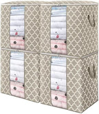 Storage Bags 4 Pack 100L Clothes Organization and Storage Containers by WiseLife