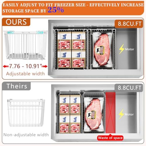 Large Freezer Organizer Bins for 5 to 9 Cu.Ft,4Pack , Leak-Proof Bottom - Image 6