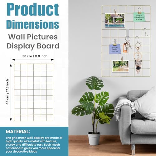 CIKLCIX Wire Wall Grid Panel Set of 4, Photo Display Board & Memo Board - Image 5