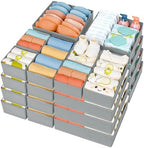 DIMJ Drawer Organizer Clothes, 24 Pack Dresser Organizer, Foldable Closet Organizers and Storage, Fabric Dresser Drawer Organizers, Drawer Dividers for Nursery, Baby Clothes, Underwears, Sock by DiMJ
