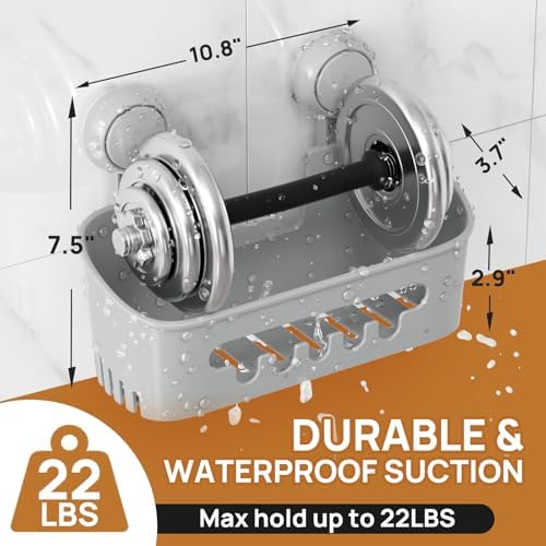LEVERLOC Shower Caddy Suction Cup,Shower Organizer Bathroom Shelf - Image 4