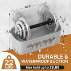 LEVERLOC Shower Caddy Suction Cup,Shower Organizer Bathroom Shelf - Image 4