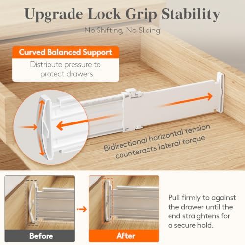 Lifewit 9 Pack 4" High Drawer Dividers, Adjustable Drawer Organizer Clothes - Image 5