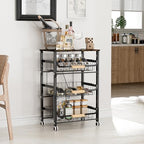 Fruit Vegetable Basket for Kitchen,4 Tier Pantry Organizers and Storage,Snack Organizer for Countertop,Pantry Cart,Metal Wire Storage Shelf Organizer Baskets for Kitchen, Pantry, Bathroom - Image 2
