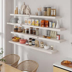 Fun Memories 72 Inch Long Floating Shelves for Wall, 72x9.3 Large Floating Shelf for Bedroom, Kitchen, Bathroom, Wall Mounted Rustic Wood Shelves with Invisible Bracket for Books, Decor, Brich - Image 6