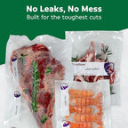 FoodSaver Heavy Duty Vacuum Sealer Rolls, 4 Pack 8" x 17.5' Rolls (70 Total Feet), 30% Thicker BPA-Free Bags for Food Storage, Sous Vide, Meal Prep - Image 2