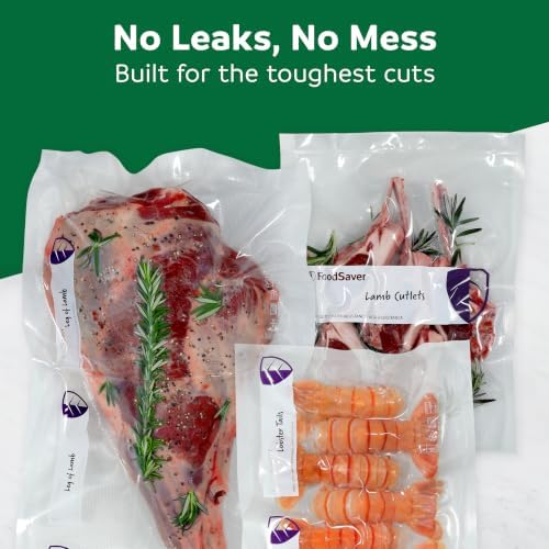 FoodSaver Heavy Duty Vacuum Sealer Rolls, 4 Pack 8" x 17.5' Rolls (70 Total Feet), 30% Thicker BPA-Free Bags for Food Storage, Sous Vide, Meal Prep - Image 2
