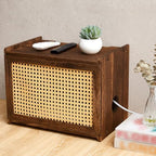 Wi-Fi Router Box Hider, Synthetic Rattan Decor, Wood by Unknown