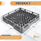 Aurelema 2 Pack Commercial Dishwasher Tray Rack, Peg Dish, Gray - Image 2