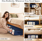 StorageRight Under Bed Storage Bags, 10 Pack, 40L, Blue - Image 6
