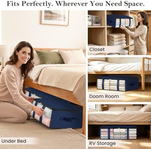 StorageRight Under Bed Storage Bags, 10 Pack, 40L, Blue - Image 6
