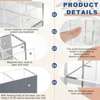 Cinnvoice Rock Display Case 35 Grids,Transparent Border, Square - Image 3