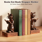 Cat Decorative Bookends, Set of 2 Book Ends for Heavy Books - Image 6