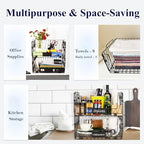 4 PACK XXL Stackable Wire Baskets for Pantry Organization and Storage - Image 2