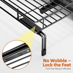Urackify Expandable Sink Dish Drying Rack for Kitchen Counter, 2-Tier Black - Image 6