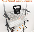 4-Tier Over The Toilet Storage Shelf, 4.5-9.5 FT Adjustable Bathroom Organizer, Heavy Duty Metal Shelves Above Behind Toilet Laundry, Space-Saving Shelving for Small Rooms, No Drill Tenant Friendly - Image 3