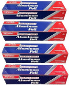 Heavy-Duty Aluminum Foil, 4-Pack Foil Roll (18" x 500") by Unknown