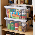 Storage Bins with Lids 6 Pack 7Qt Clear Stackable Organizer Containers - Image 6