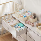 DIMJ Drawer Organizer Clothes, 20 Pack Dresser Organizer, Foldable Closet Organizers and Storage, Fabric Dresser Bins, Drawer Dividers for Nursery, Baby Clothes, Underwears, Sock (Beige) - Image 3