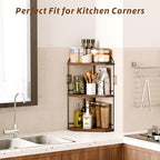 2 Pack Corner Bathroom Counter Organizer, 3-Tier Wood Countertop Organizer - Image 6