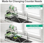 Swedecor Large 2 Tier Dish Drying Rack - Expandable for Kitchen Counter - Image 2