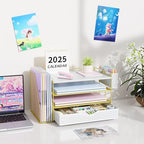 Wood Desk Organizers and Accessories with File Holder & Catalog Racks - Image 7