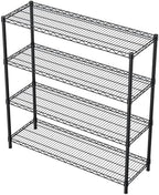 Golpart 4Tier Adjustable Storage Shelves Metal Wire Shelving Standing Shelf - Image 4