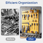 Pegboard Organizer Kit,4 Pack 14.76x10.82 in Metal Panels with 6 Bin,Yellow - Image 5