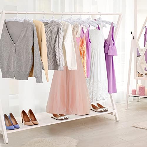 JS HANGER Padded Hanger for Sweaters - 17 Inch Extra Large Heavy Duty Satin Covered Coat Hangers No Shoulder Bump for Women Clothes, Sweaters, Dresses, Clothing, Weddings, Lingerie Pack of 10, White - Image 2
