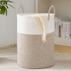 YOUDENOVA Woven Rope Laundry Hamper Basket, 58L Tall Laundry Basket by YOUDENOVA