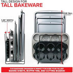 Stock Your Home Black (2 Pack) Extra Tall Steel Baking Pan Organizer Rack for Cabinet Storage or Kitchen Counter, Cookie Baking Sheet Organizer with Dividers, Muffin Tin and Cutting Board Holder - Image 5