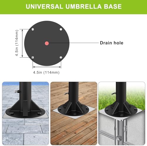 Patio Umbrella Stand Base for Umbrella Poles up to 2" - Image 6