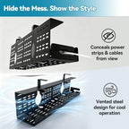 Under Desk Cable Management Tray, Expandable Metal Organizer - Image 7