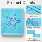 Remagr 8 Pcs Beach Bathroom Decor Set Coastal Ocean Shower Accessories - Image 4