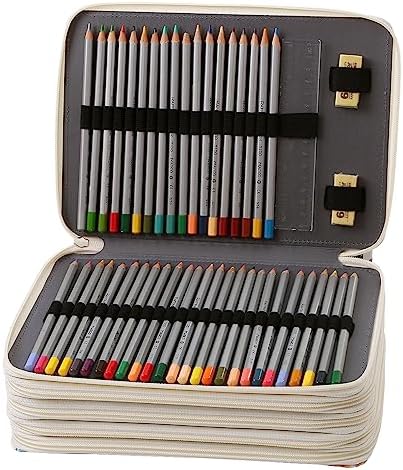 250 Slots Pencil Case 5-Layer Zipped Holder w/Handle - Image 2