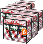 SpaceTrove Clear Storage Bags, 6-Pack Under Bed and Closet Organizers 90L by Unknown