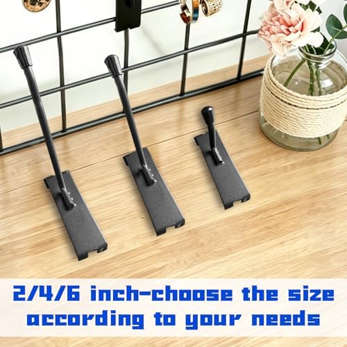40pcs 2 inch Matte Black Gridwall Hooks for 3 x 3 Inch Grid Panels - Image 4