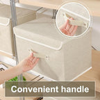 Storage Bins with Handles,Grey and Beige,15x9.8x9.8in,3 Pack - Image 6