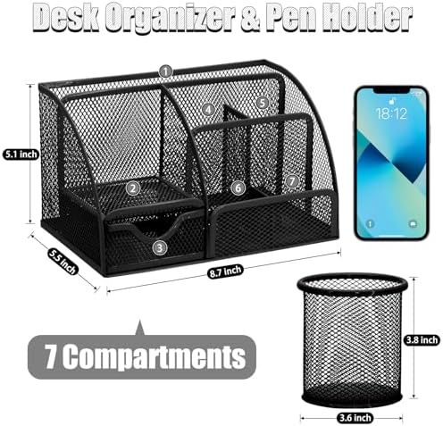 13-in-1 Office Desk Organizer Set for Back to School Supplies Accessories - Image 2